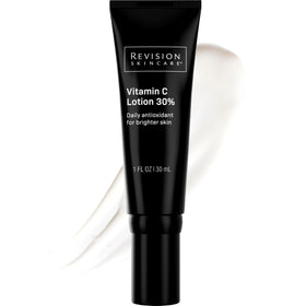 Revision Skincare Vitamin C Lotion 30% brightening bottle image, hydrating skin.
