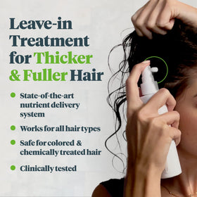 REVIV3 PROCARE TREAT ingredients closeup showcases peptides and botanical extracts for scalp support.