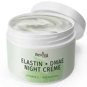 Reviva Labs Elastin + DMAE Cream on hand shows rich hydration