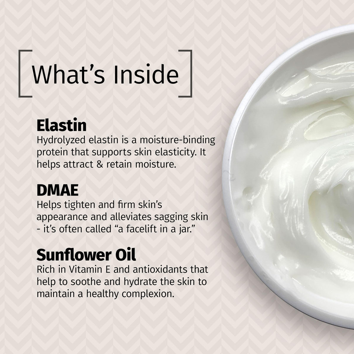 Neck and throat area treatment with Reviva Labs Elastin + DMAE Cream