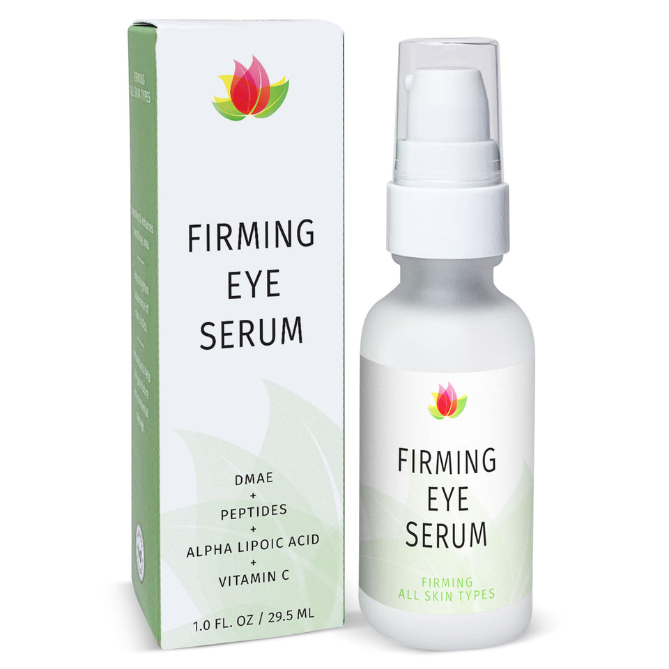 Reviva Labs Firming Eye Serum bottle pour for precise, controlled application.
