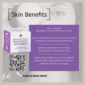 Reviva Labs glycolic creme hand application demonstrating gentle exfoliation.