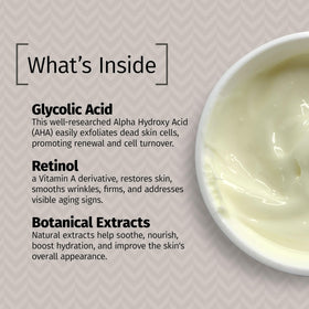 Reviva Labs glycolic creme emphasis on refined pores detail.