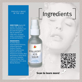 Reviva Labs Hyaluronic Serum application step emphasizes fast absorption