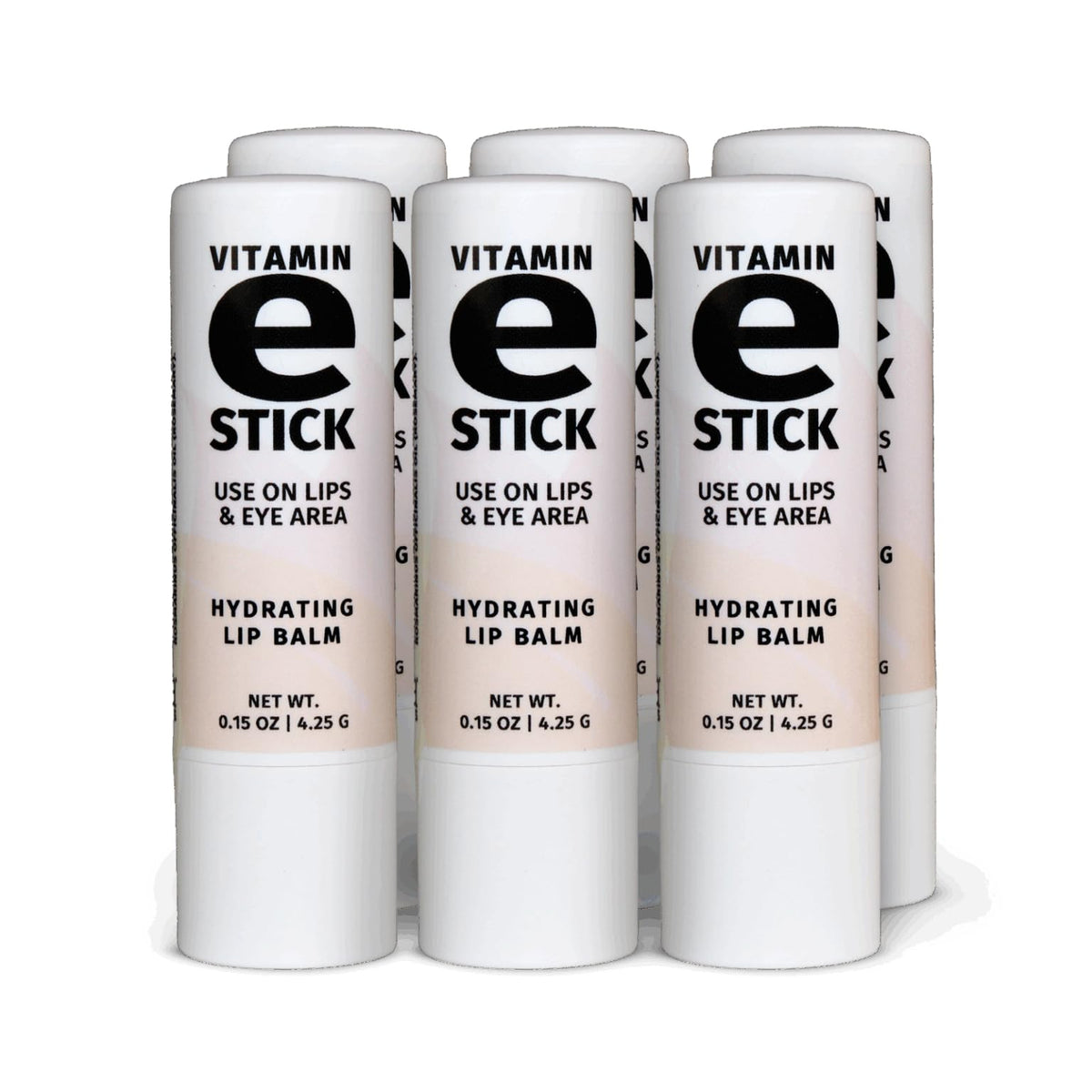 Reviva Labs Vitamin E Stick packaging for portable lip and facial hydration.