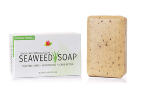 Reviva Seaweed Soap close-up bar, textured exfoliation for a refreshing cleanse.