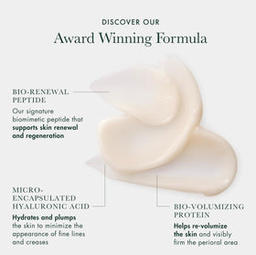Close-up of serum texture for smooth lip-area application.