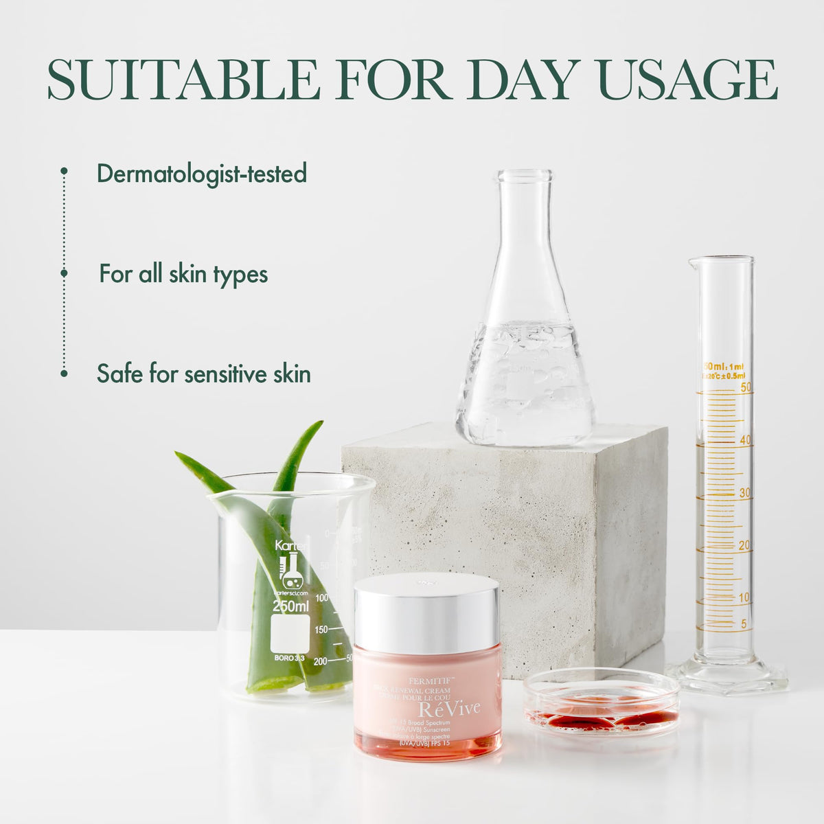 SPF 15 label visible on product edge for daily sun protection reminder