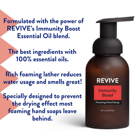 REVIVEEO Immunity Boost foaming hand soap two-pack front displays value and convenience.