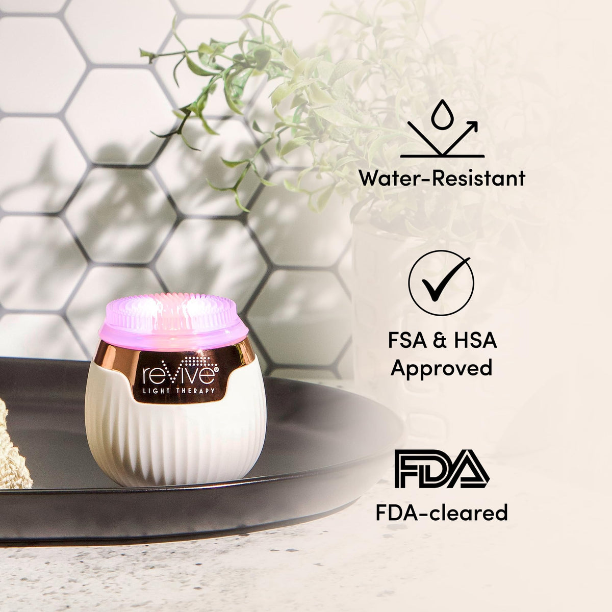 reVive Lux amber 605nm light for warm-toned glow