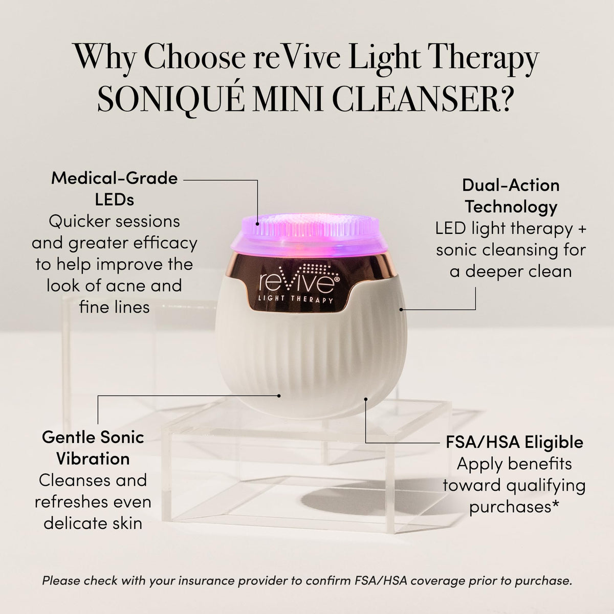 reVive Lux red light on face helps balance skin