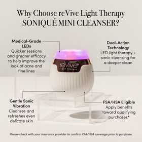 reVive Lux red light on face helps balance skin