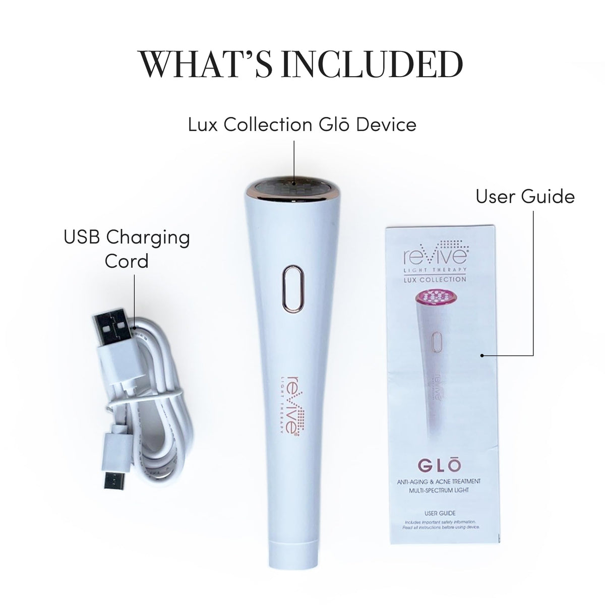 reVive Lux facial areas use targets forehead cheeks jawline easily.