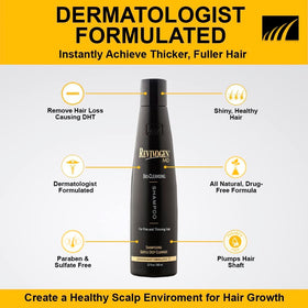 Hand-lathered application demonstrates easy daily use on the scalp.