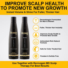 Revivogen MD Thickening Conditioner bottle dispense for fuller look