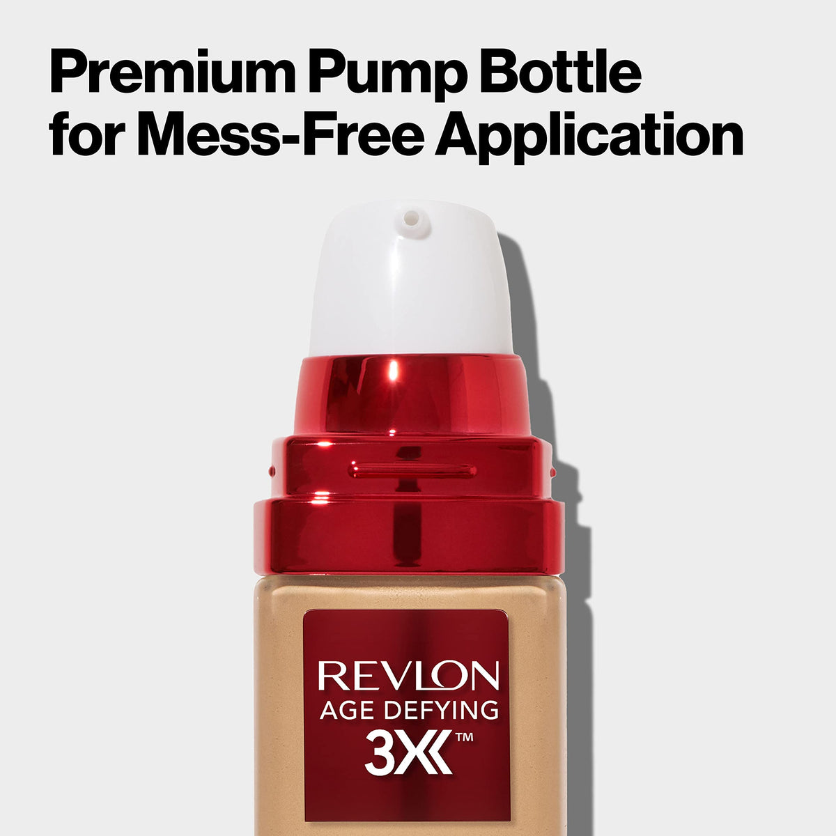 Revlon Age Defying 3X Foundation closeup cap detail.