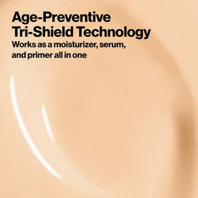 Revlon Age Defying 3X Foundation texture swirl showing creamy blend.