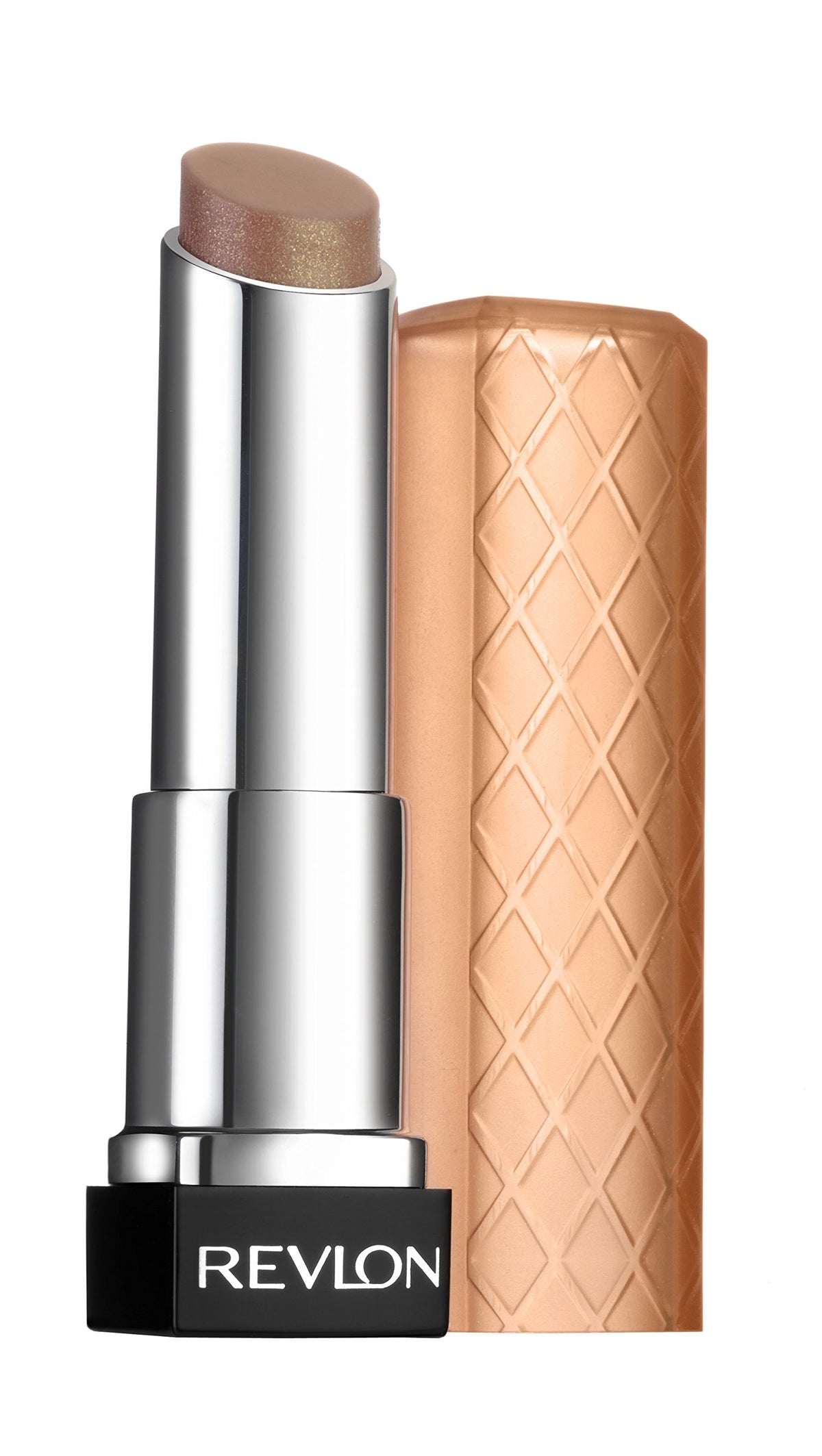 REVLON Colorburst Lip Butter Creme Brulee swatch highlights rich color and moisturized lips