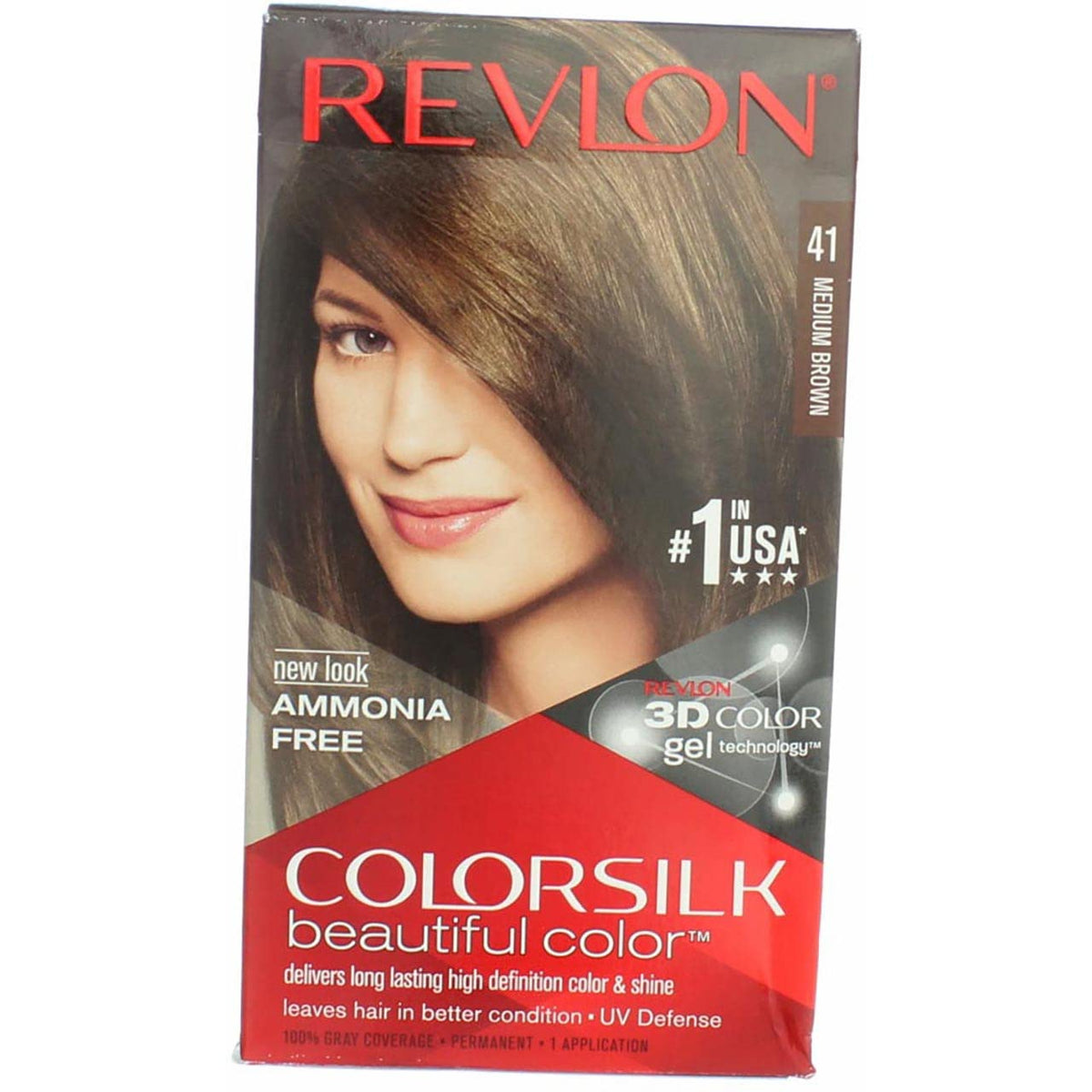 Revlon ColorSilk 3D Gel Technology image showing dimensional color and natural-looking depth.