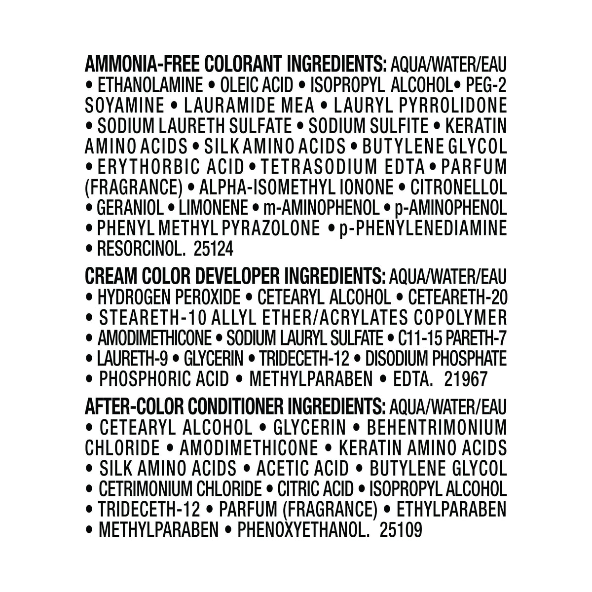REVLON Colorsilk shade comparison card highlights uniform tone across hair.