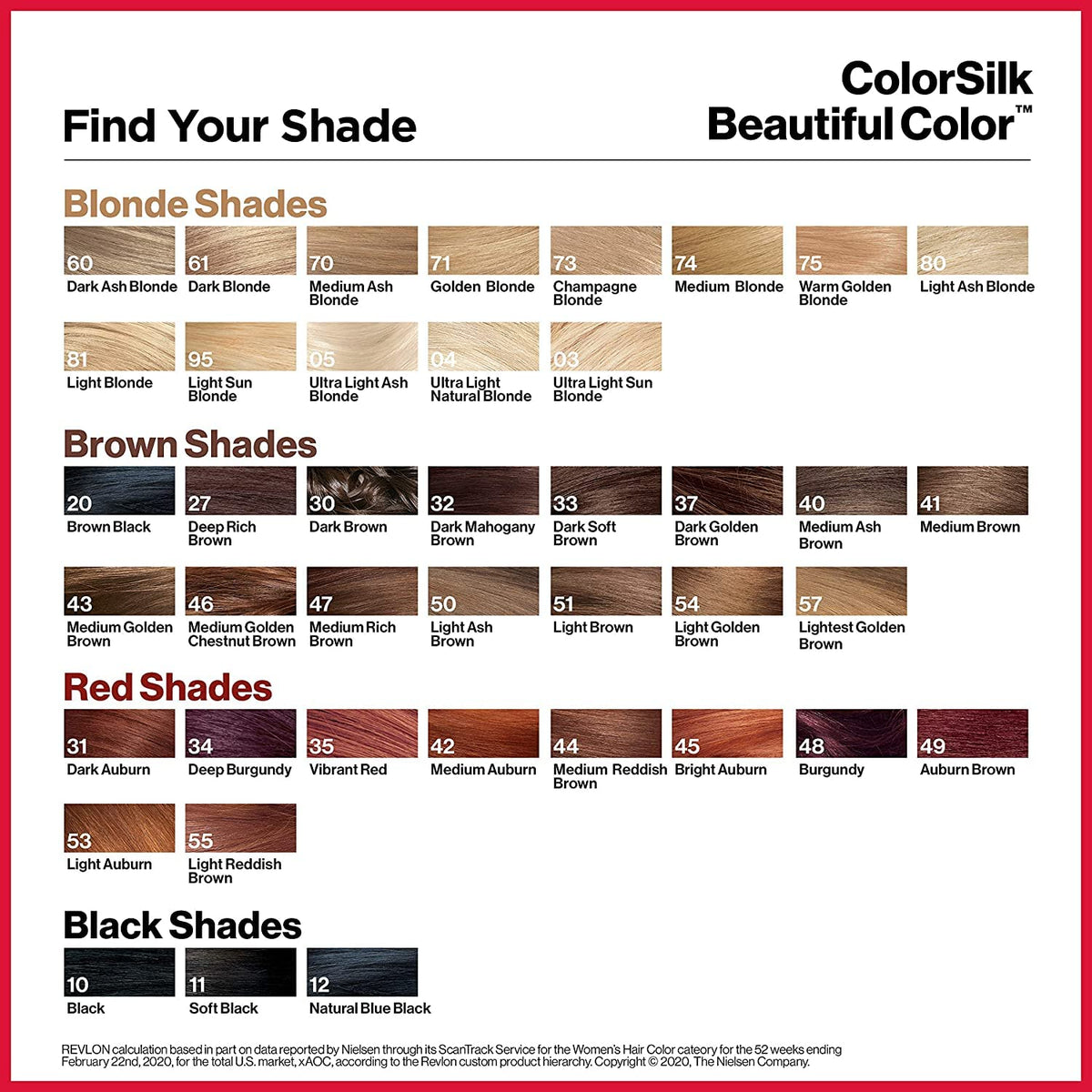 Revlon Colorsilk ammonia-free formula note indicating gentle, true-to-tone color.