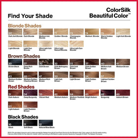Revlon Colorsilk ammonia-free formula note indicating gentle, true-to-tone color.