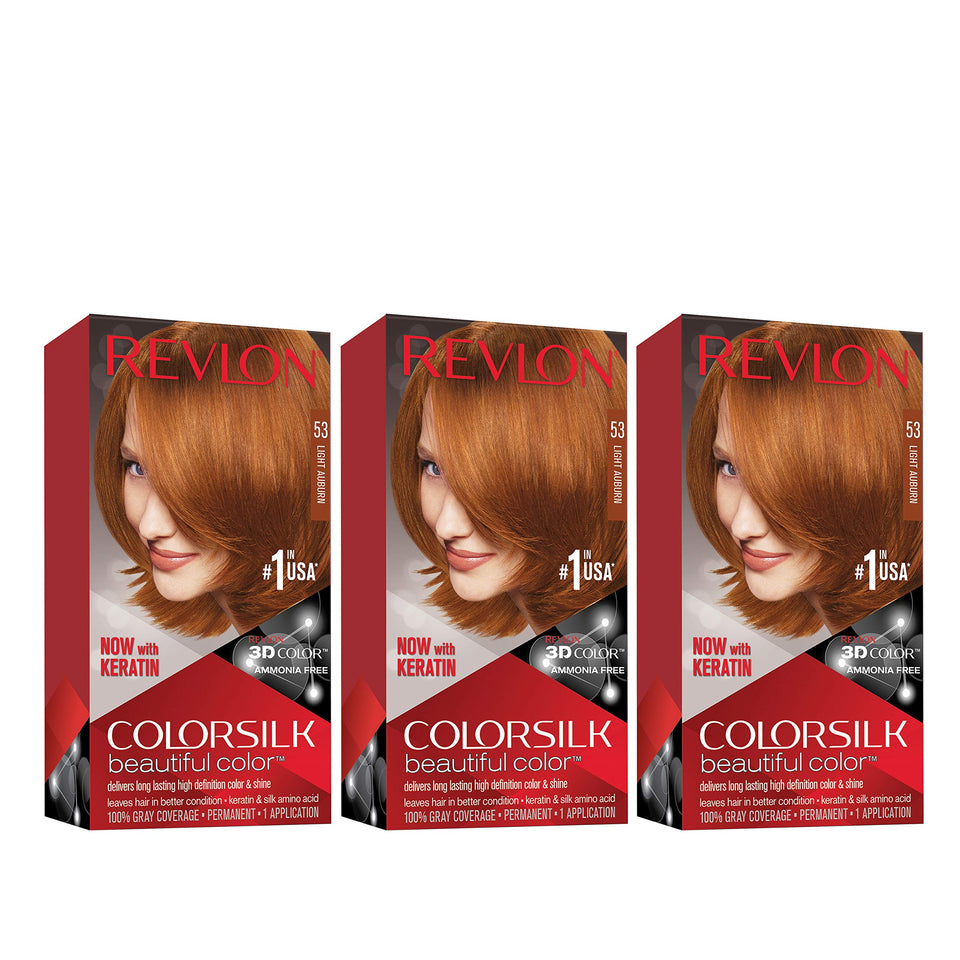 Revlon Colorsilk box packaging for at-home color application.