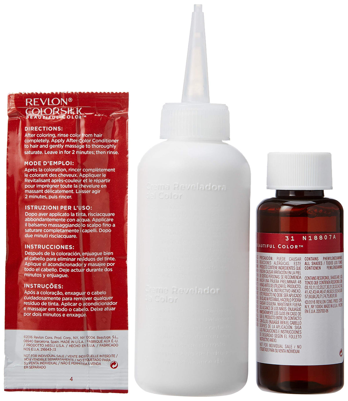 Revlon Colorsilk Dark Auburn bottle for at-home coloring