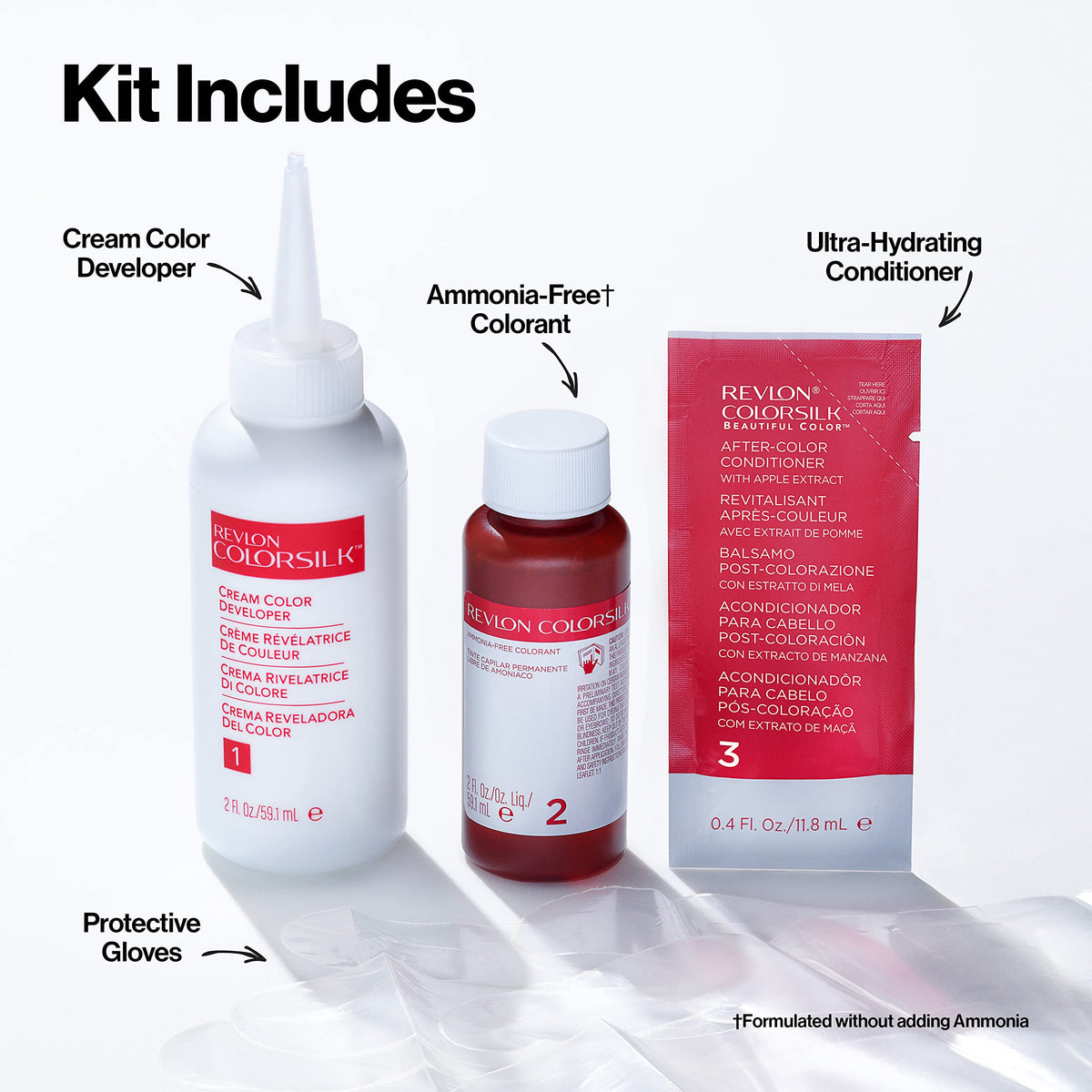 Revlon ColorSilk precision applicator for even coverage from root to tip.