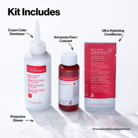 Revlon ColorSilk precision applicator for even coverage from root to tip.