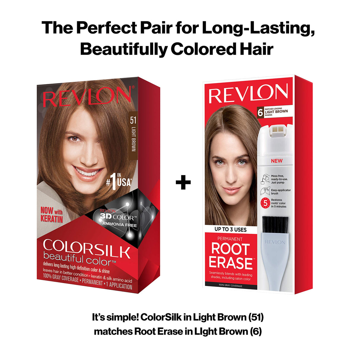 REVLON Colorsilk root-to-tip dimension for natural-looking glow.