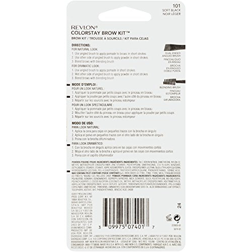 Revlon ColorStay Brow Kit angled brush for precise brow shaping.