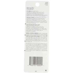 Revlon ColorStay Lipliner SoftFlex Sienna 635 swivel mechanism shot for long-lasting lining.