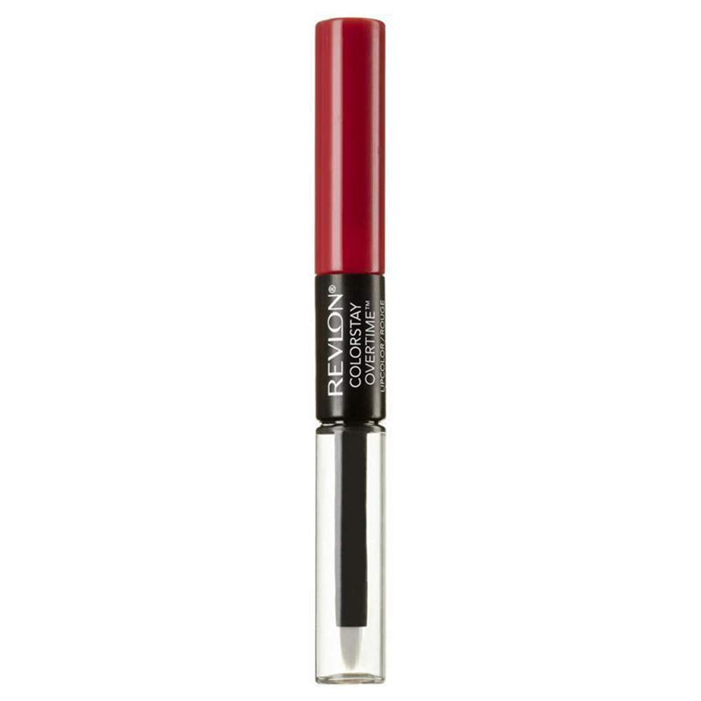 REVLON ColorStay Overtime Forever Scarlett lip color in a 2-pack, bold, long-lasting color