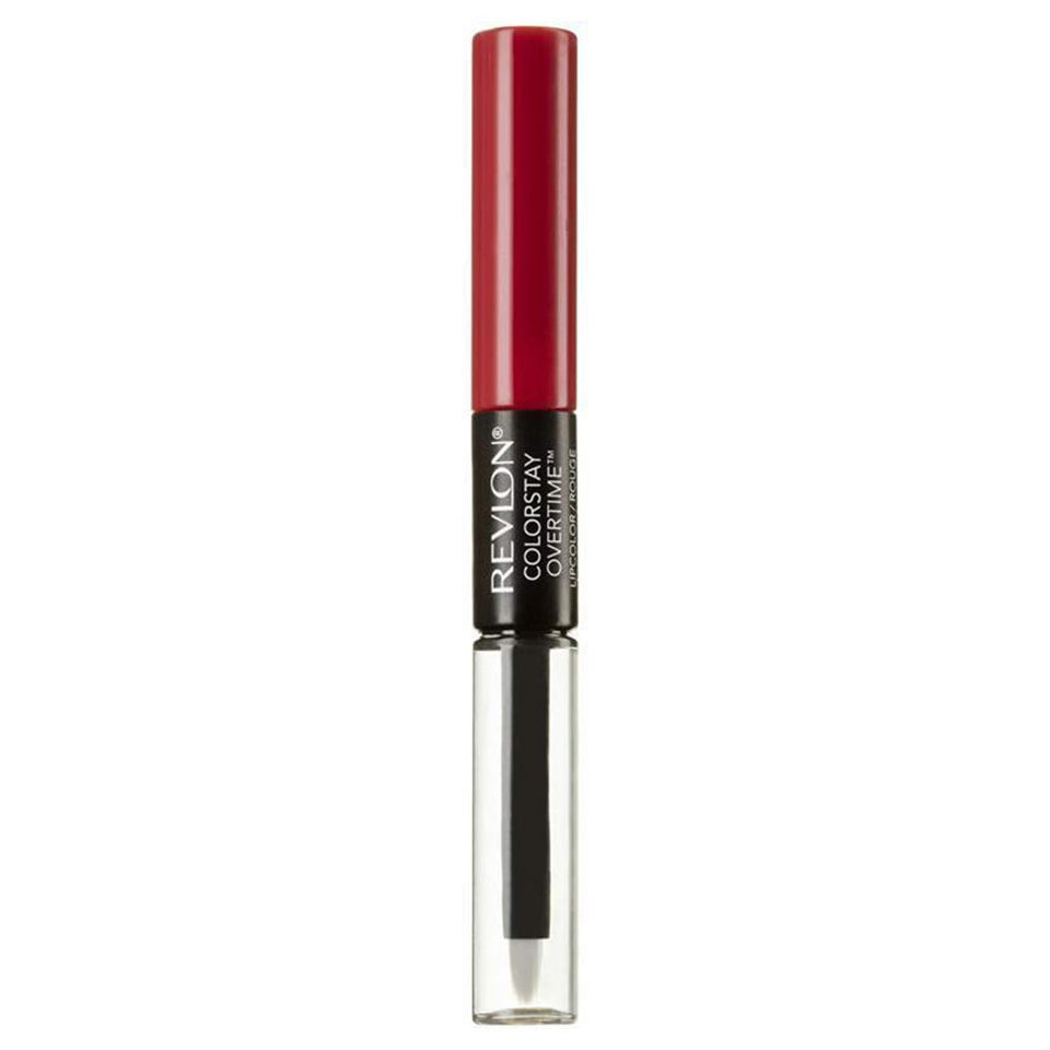 REVLON ColorStay Overtime Forever Scarlett lip color in a 2-pack, bold, long-lasting color