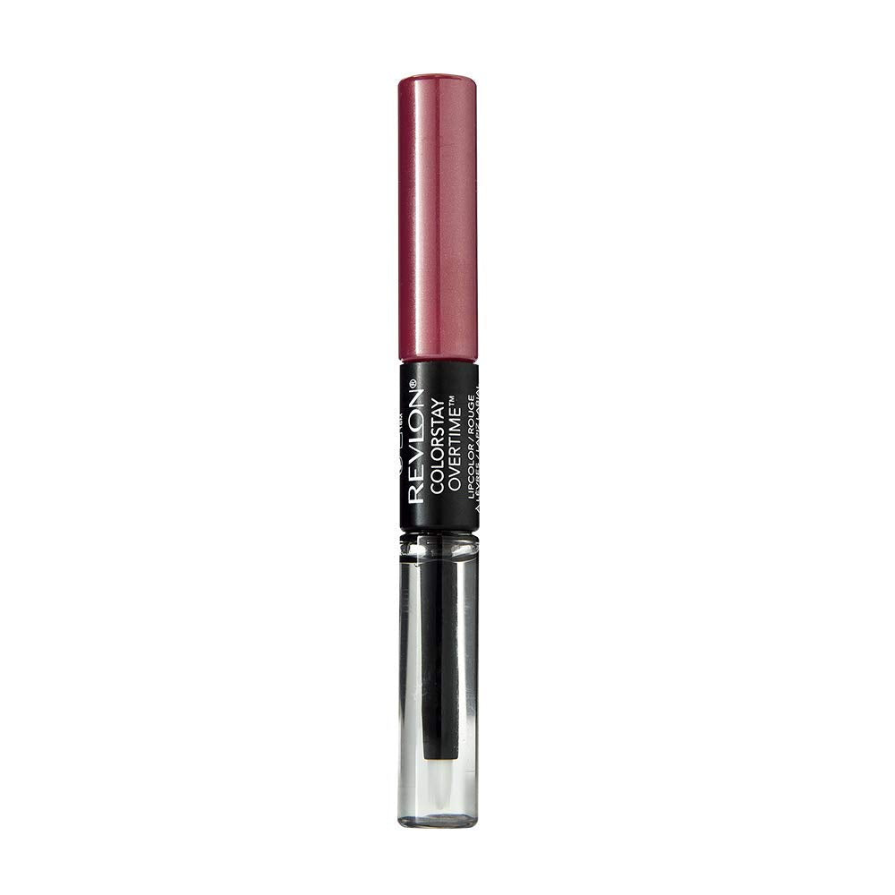 Revlon ColorStay Overtime Infinite Raspberry bottle shot showing long-lasting color and shine