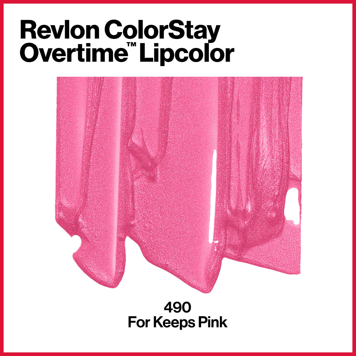 REVLON ColorStay Overtime Lipcolor longwear finish resists smudging and feathering.