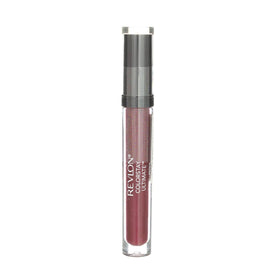 Tube of Revlon ColorStay Ultimate Brilliant Bordeaux lipstick shows sleek design and satin finish.