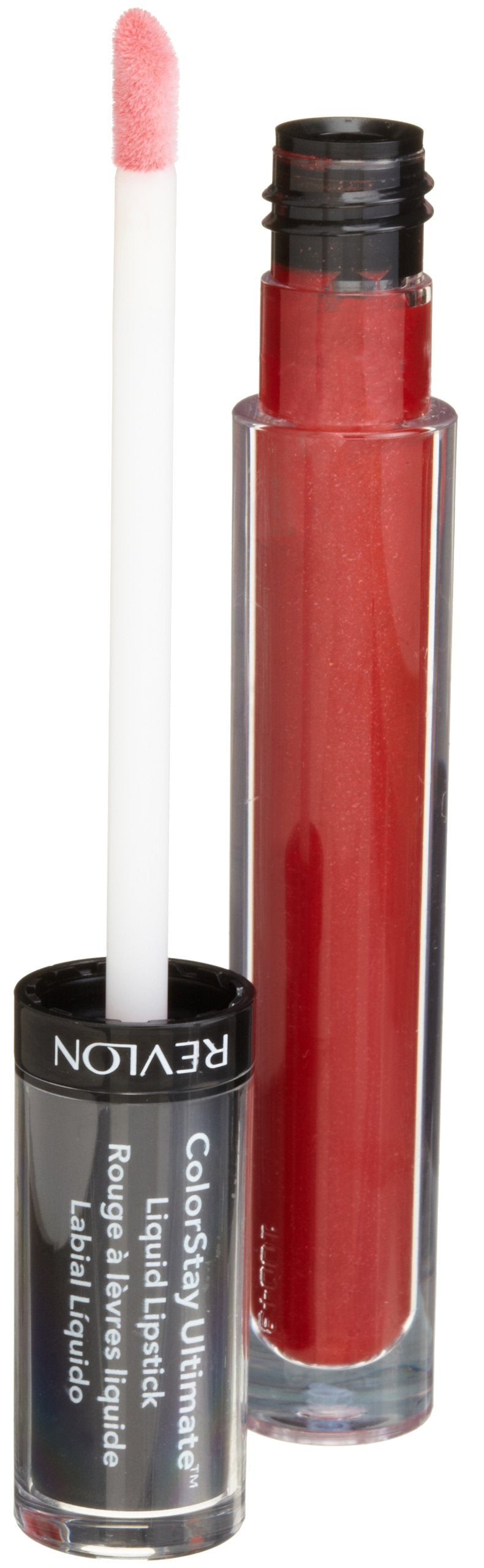 REVLON ColorStay Ultimate Liquid Lipstick Top Tomato delivers long-lasting color with a soft satin finish.
