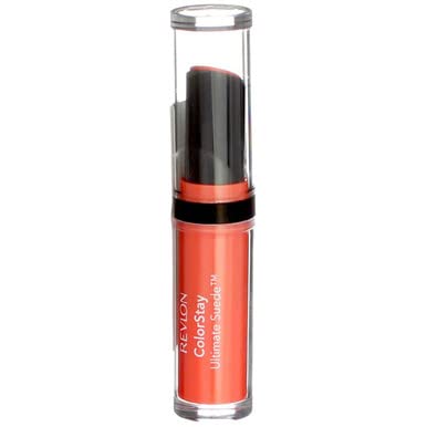 REVLON ColorStay Ultimate Suede Cruise wear test on skin, vibrant color.
