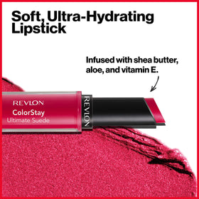 REVLON ColorStay Silhouette 001 on lips shows rich color and all-day wear.