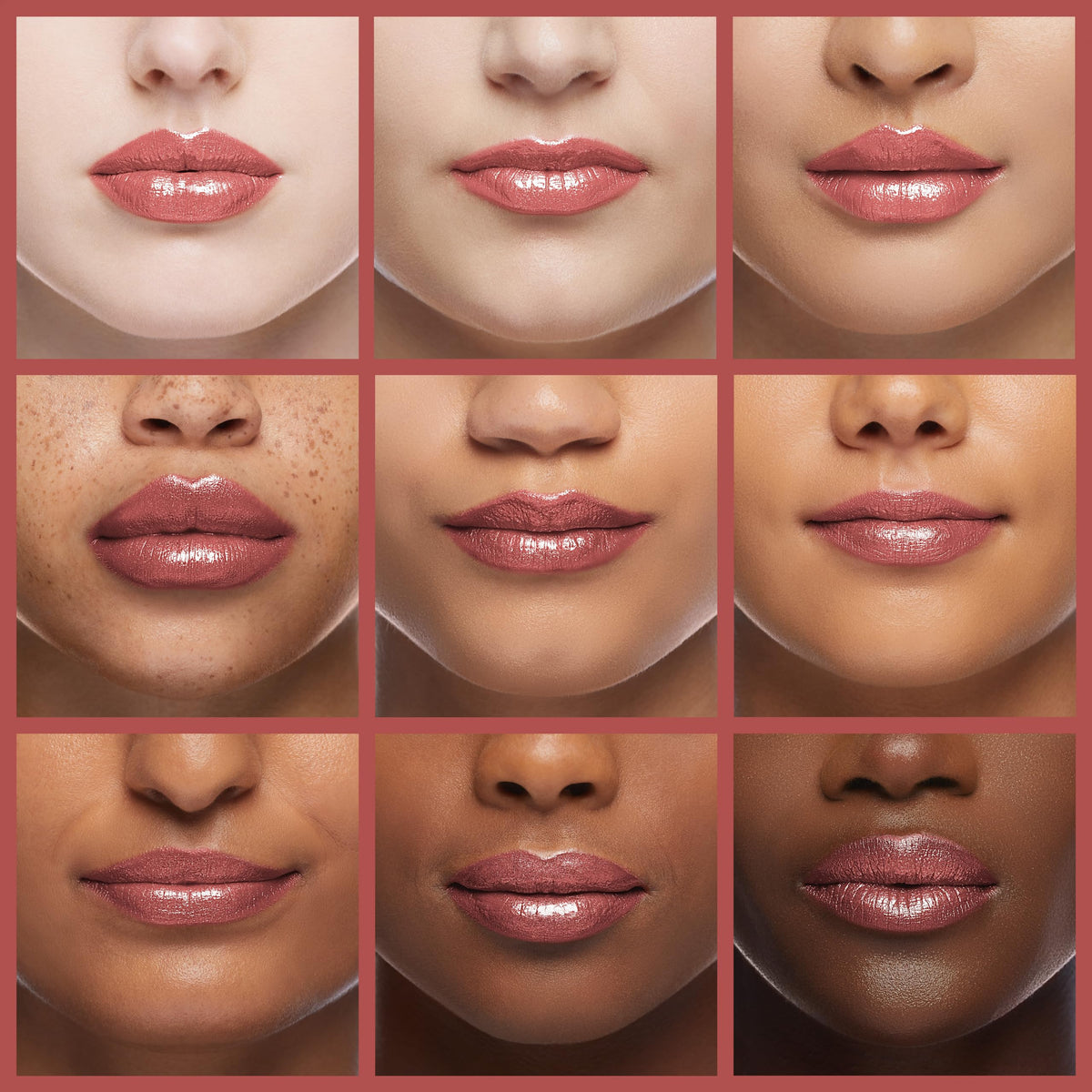 Revlon Socialite close-up reveals creamy, moisturizing texture for soft lips.