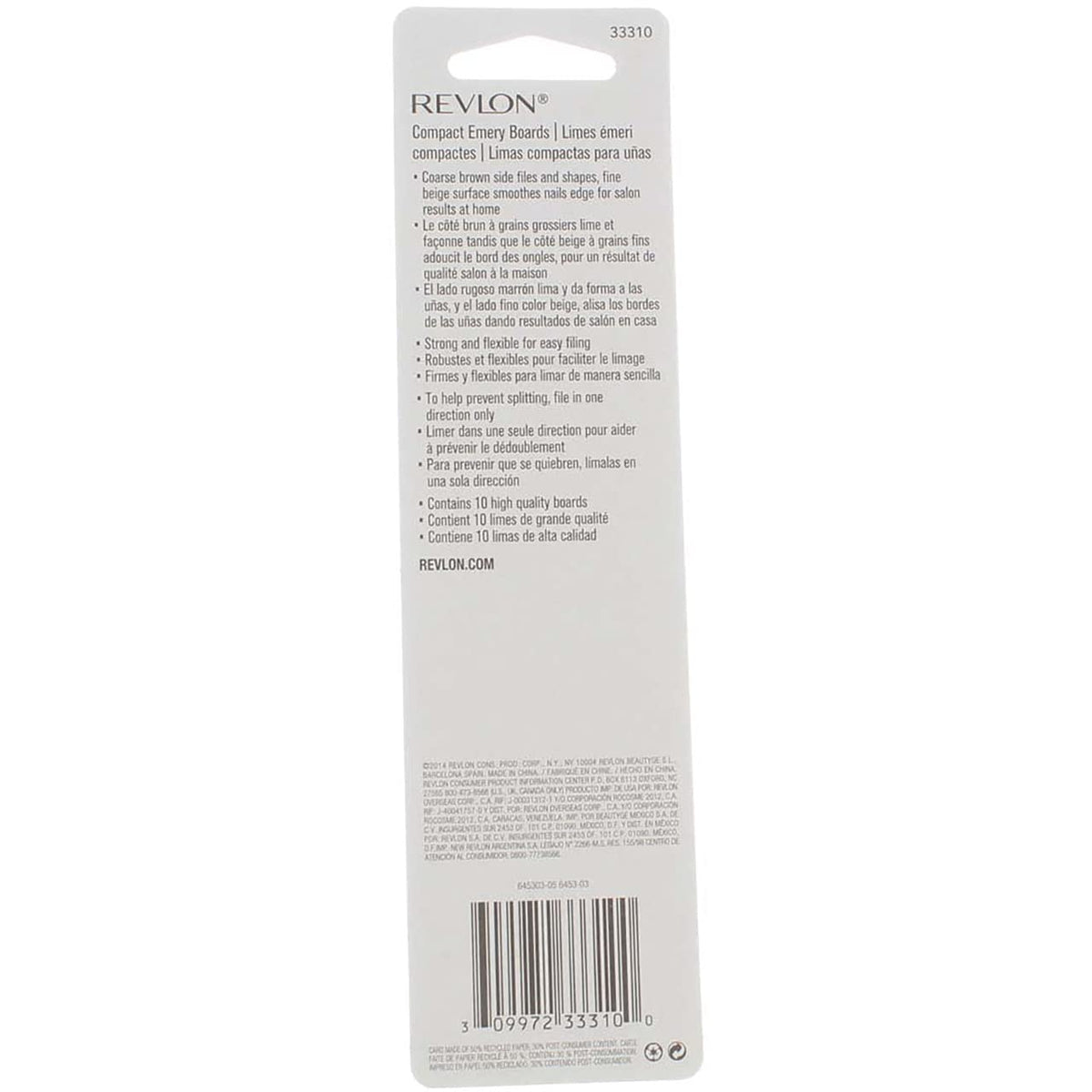 Revlon Compact Emery Board home manicure companion for shaping nails.