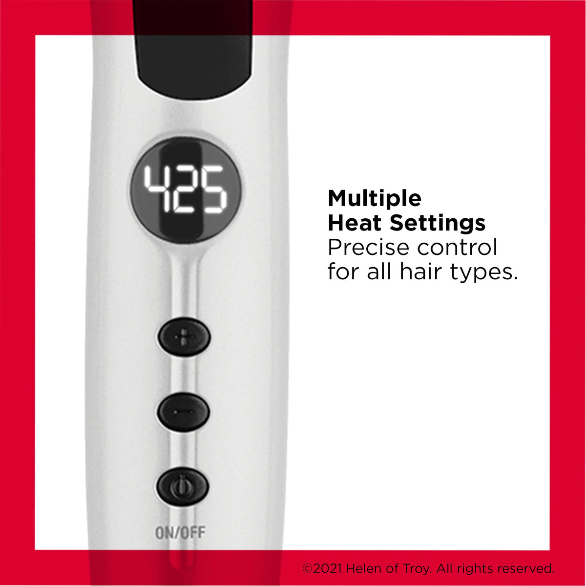 REVLON Crystal C digital LCD display for easy temperature control