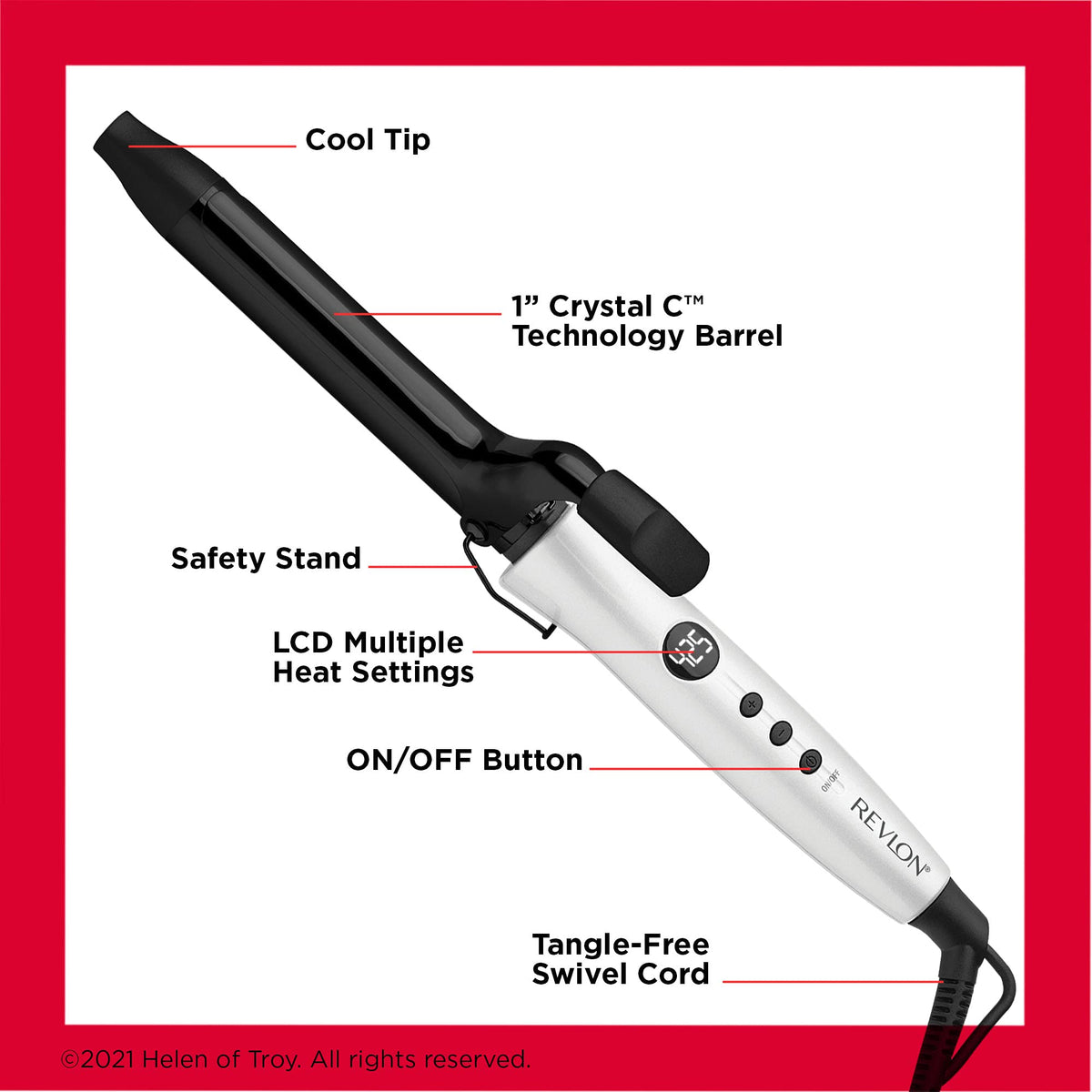REVLON Crystal C temperature settings for versatile styling
