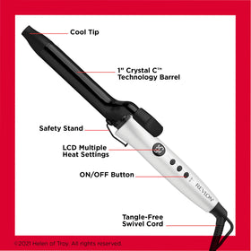 REVLON Crystal C temperature settings for versatile styling