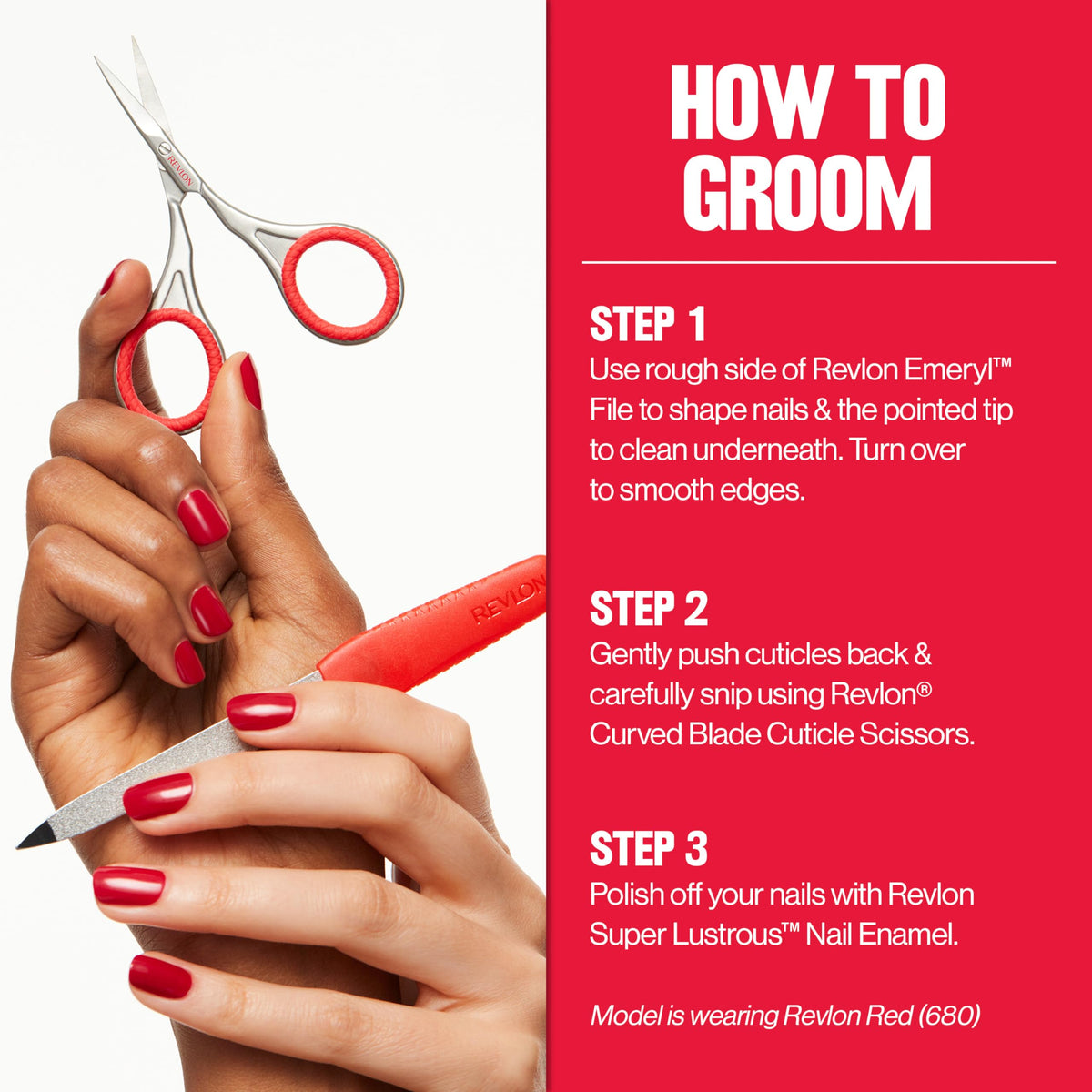 Revlon ultra-fine blades help cleanly follow natural nail edges.