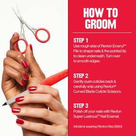 Revlon ultra-fine blades help cleanly follow natural nail edges.