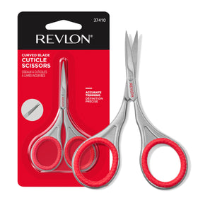 Revlon Cuticle Scissors with ultra-fine curved blades for precise trimming.