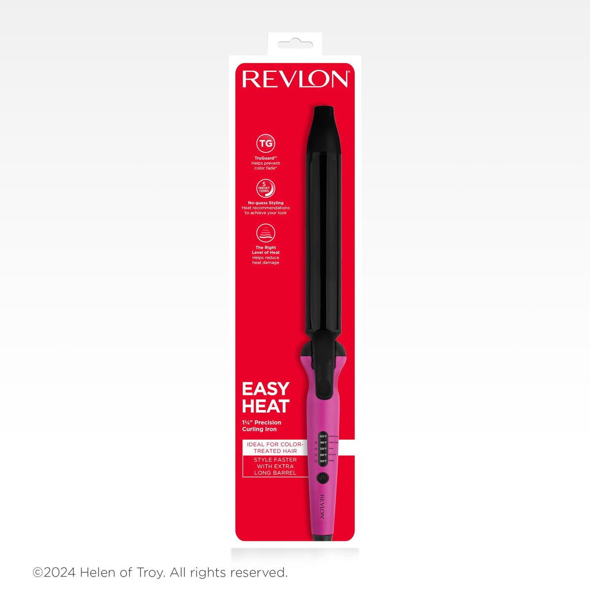 REVLON Easy Heat gloss finish on styled hair to showcase shine.